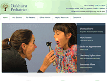 Tablet Screenshot of oakhurstpediatrics.com